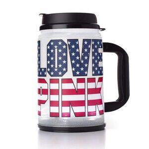 NEW Victoria's Secret LOVE PINK Chug Mug Tumbler LED Light Up Cup RWB USA Flag